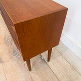 Danish Teak Nightstand w/ 3 Drawers