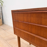 Danish Teak Nightstand w/ 3 Drawers