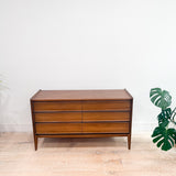 Mid Century Low 6 Drawer Dresser
