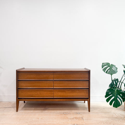 Mid Century Low 6 Drawer Dresser