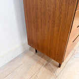 Mid Century Walnut Highboy Dresser - Inset Pulls