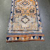 Blue/Or. Runner - 2'6x11'7