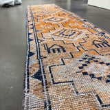 Blue/Or. Runner - 2'6x11'7