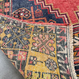 Red/Mustard Turkish Rug - 3'6x6'9