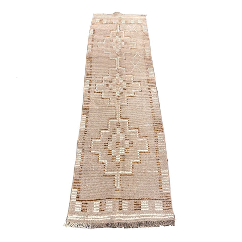 Beige/Brown Runner - 2'2x8'1