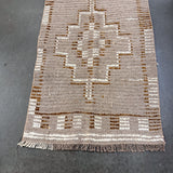 Beige/Brown Runner - 2'2x8'1