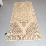 Tan/Pink Turkish Rug 101"x 44"