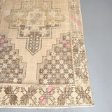 Tan/Pink Turkish Rug 101"x 44"