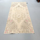 Tan/Pink Turkish Rug 101"x 44"