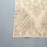 Tan/Pink Turkish Rug 101"x 44"