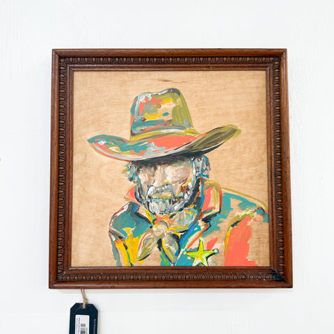 Abstract Cowboy w/ Vintage Frame