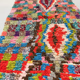 Vintage Colorful "Checkered" Moroccan Rug - 4'5x7'11