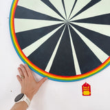 Moon Clock Hex Painting 23 in.