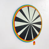 Moon Clock Hex Painting 23 in.