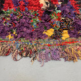 Colorful Vintage Boucherouite - 2'11x7'8
