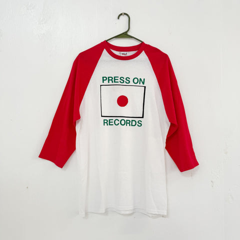 Press On Records Baseball Tshirt M