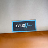 Pair of Vintage Selig Lounge Chairs - New Leather