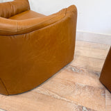 Pair of Vintage Selig Lounge Chairs - New Leather