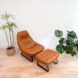 Percival Lafer Earth Chair + Ottoman - New Leather