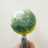 Ribbed Scoop Puff | Aqua + Lime
