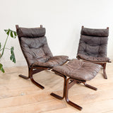 Pair of Westnofa Chairs + Ottoman