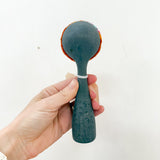 Polka Dot Scoop Puff | Green + Orange