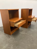 Pair of Teak Nightstands