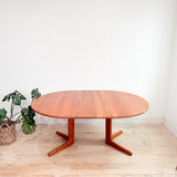 Solid Teak Dining Table w/ 1 Leaf