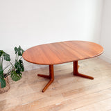 Solid Teak Dining Table w/ 1 Leaf