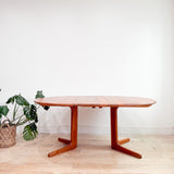 Solid Teak Dining Table w/ 1 Leaf