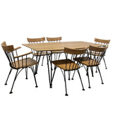 Vintage Wood w/ Wrought Iron Dining Set
