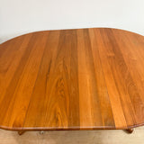 Solid Teak Dining Table w/ 1 Leaf