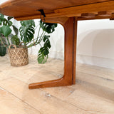 Solid Teak Dining Table w/ 1 Leaf