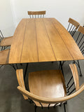Vintage Wood w/ Wrought Iron Dining Set