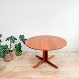 Solid Teak Dining Table w/ 1 Leaf