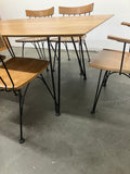 Vintage Wood w/ Wrought Iron Dining Set