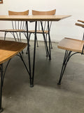 Vintage Wood w/ Wrought Iron Dining Set
