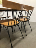 Vintage Wood w/ Wrought Iron Dining Set