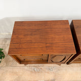 Pair of Walnut Nightstands by Young