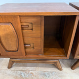 Pair of Walnut Nightstands by Young