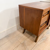 Pair of Walnut Nightstands by Young
