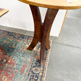 Walnut & White Oak Pedestal Table