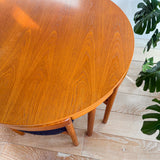 Hans Olsen Teak Roundette Dining Table + Chairs