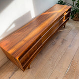 Long Low Walnut Credenza by Young