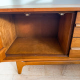 Long Low Walnut Credenza by Young