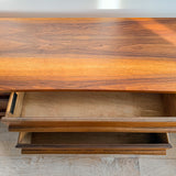 Long Low Walnut Credenza by Young