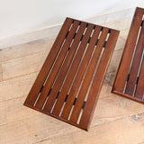 Pair of Mid Century Slat End Tables