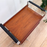 Danish Teak + Chrome Bar Cart