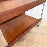 Danish Teak + Chrome Bar Cart