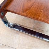 Danish Teak + Chrome Bar Cart